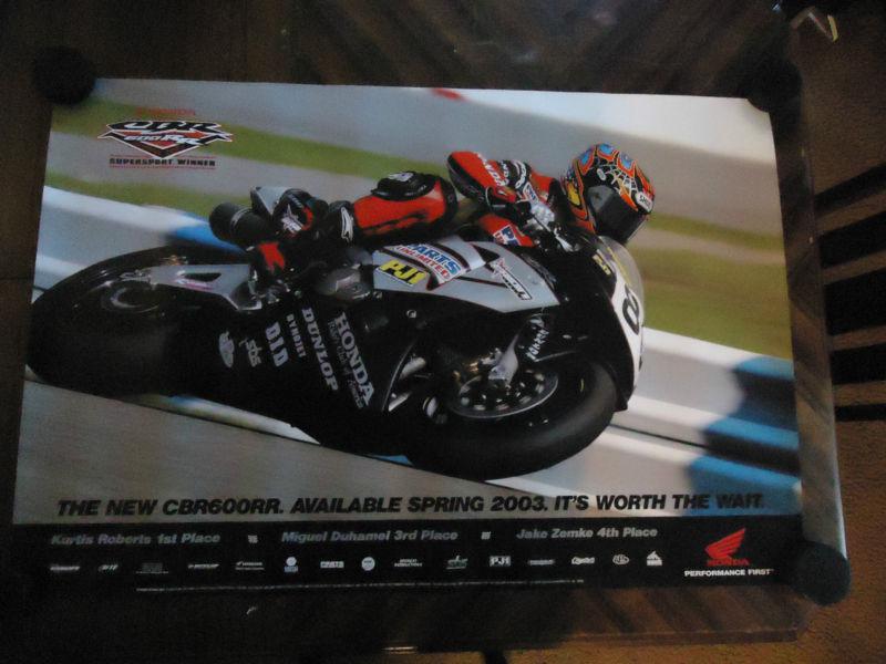 2003 honda cbr600rr dealer poster  40"wide x 27"high