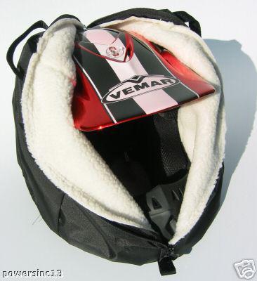 Helmet bag deluxe fleece lined - bell shoei suomy sparx afx scorpion shark thor