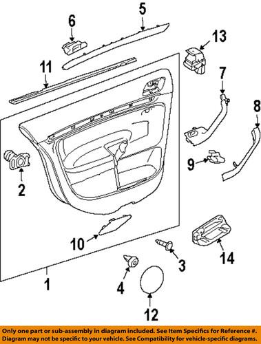 Volkswagen oem 1k0868188h81u interior-rear door-pull handle