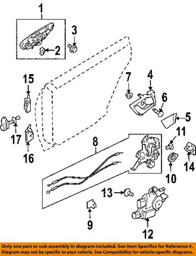 Subaru oem 61034ag01c lock & hardware-rear door-lock assembly