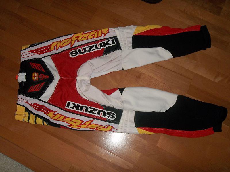 No fear elektron  size:32   red/white/yellow/black mx racing dirt bike pants  