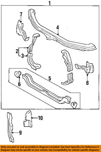 Toyota oem 5320507020 radiator support-upper tie bar