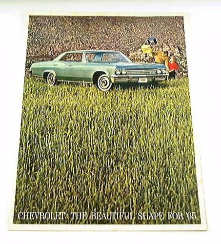 1965 65 chevy chevrolet brochure impala biscayne belair