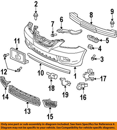 Honda oem 71193shja00 front bumper-bumper cover spacer