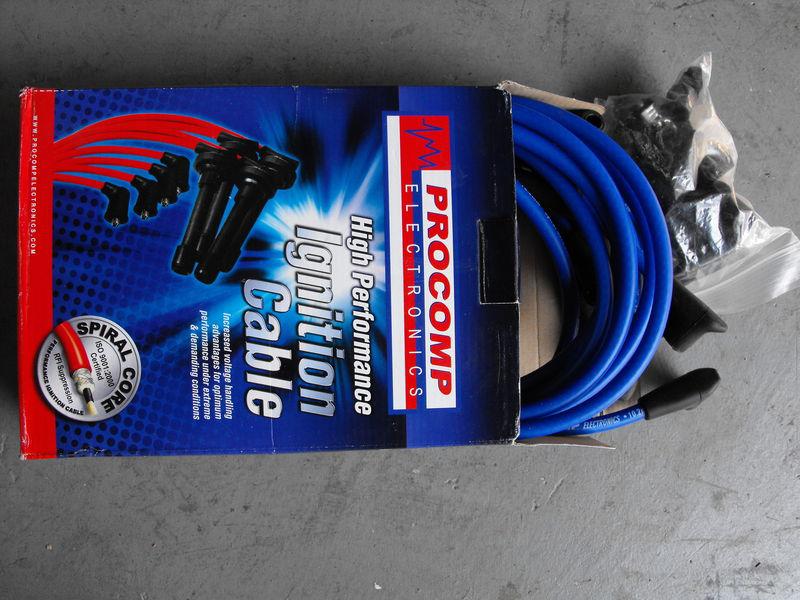 Procomp high performance spark plug wire/cable harness blue racing set of 8