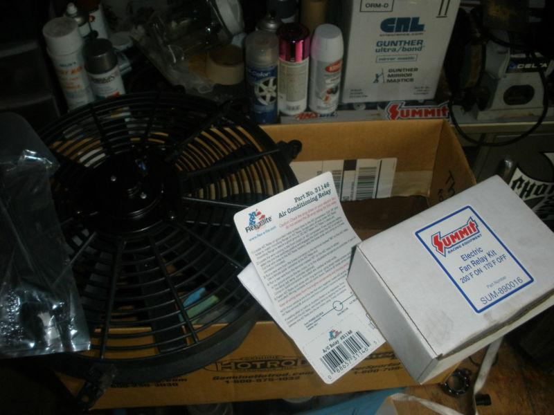 Summit electric fan kit w/ relay & ac relay