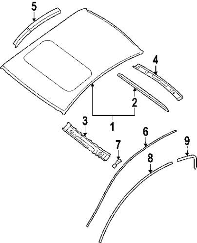 Nissan 76816ja000 genuine oem factory original drip molding