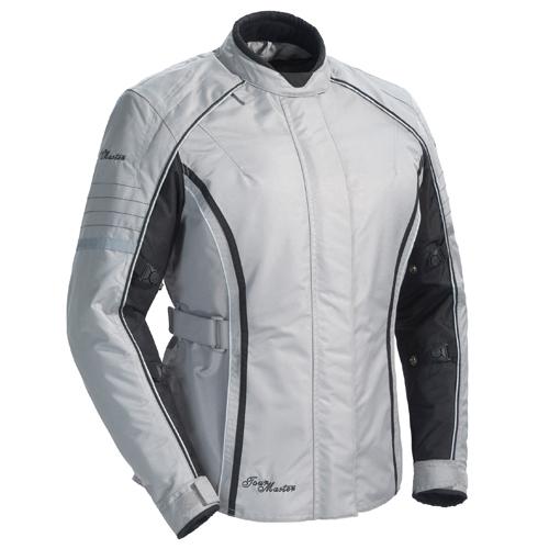 Tourmaster trinity series 3 textile motorcycle jacket silver size middle-tall