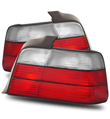 92-98 bmw e36 318/325 4 door saloon euro red clear tail lights rear brake lamps