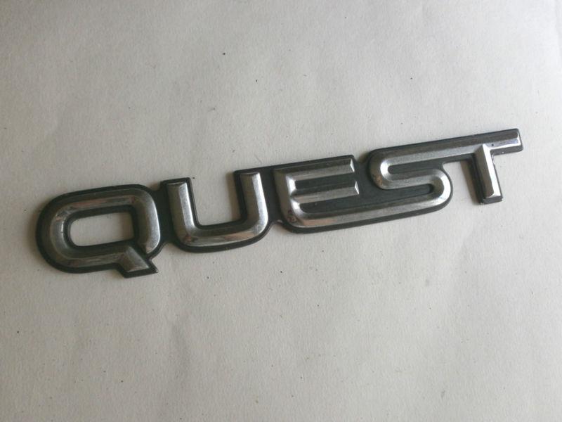 93-98 nissan quest liftgate emblem badge nameplate sign symbol logo trunk oem