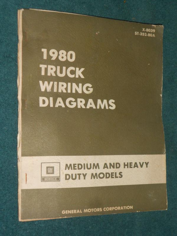 1980 chevrolet / gmc medium &  heavy duty truck wiring shop manual / book