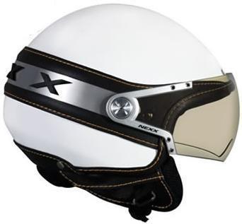 Nexx x60 ice helmet - white & black - open face scooter helmet