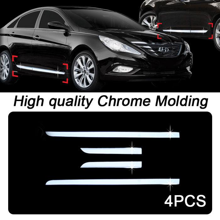 2011 2012 sonata/i45 chrome side skirt accent cover moulding car exterior b-669