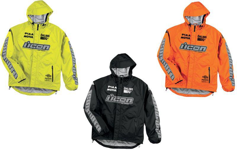 Icon pdx motorcycle waterproof nylon shell coat jacket all sizes