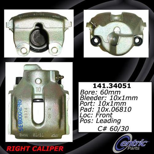 Centric 141.34051 front brake caliper-premium semi-loaded caliper