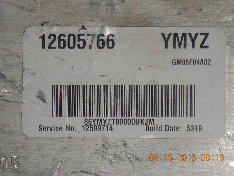 2005-2006 chevrolet cobalt or hhr ecm ecu computer 12605766