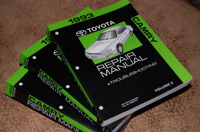 1993 toyota camry service manual set of 3 like new mint cheap shipping oem
