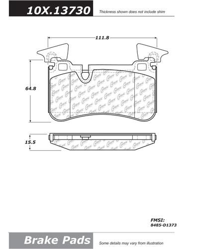 Centric parts posi quiet disc brake pad 104.13730