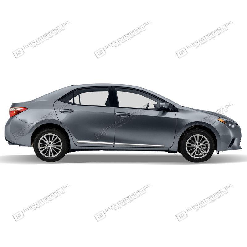 Toyota corolla lower chrome accent body side mouldings 3m trim 2014