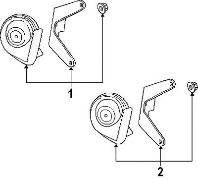 Pontiac 89046919 genuine oem factory original horn