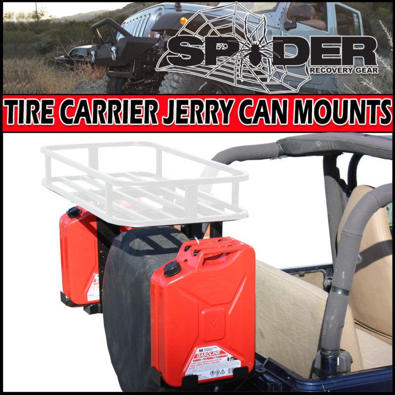 Spyder tire carrier 5 gal jerry can mounting system- fits most 2"x2" carriers