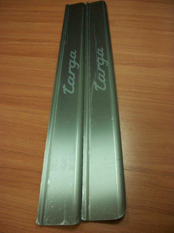 1999 - 2004 996 porsche oem   brushed steel door sill "targa" script 911 *new* 