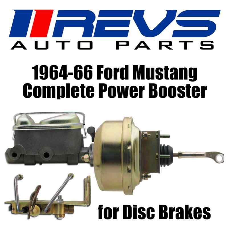 1964-66 64-66 ford mustang power brake booster kit 7" auto master & prop valve