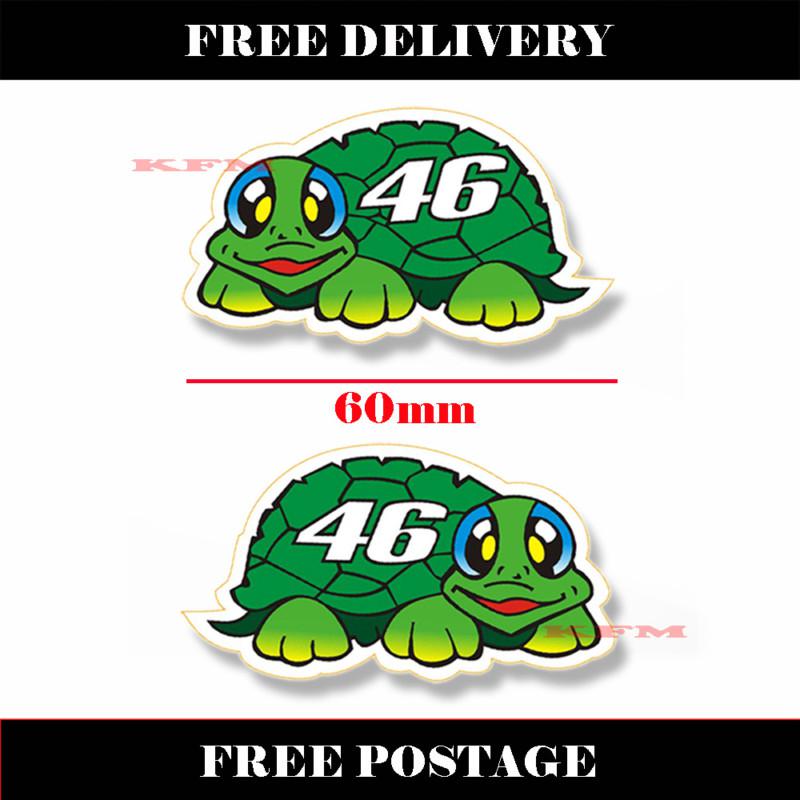 2x valentino rossi moto gp turtle decal sticker ~free p&p~