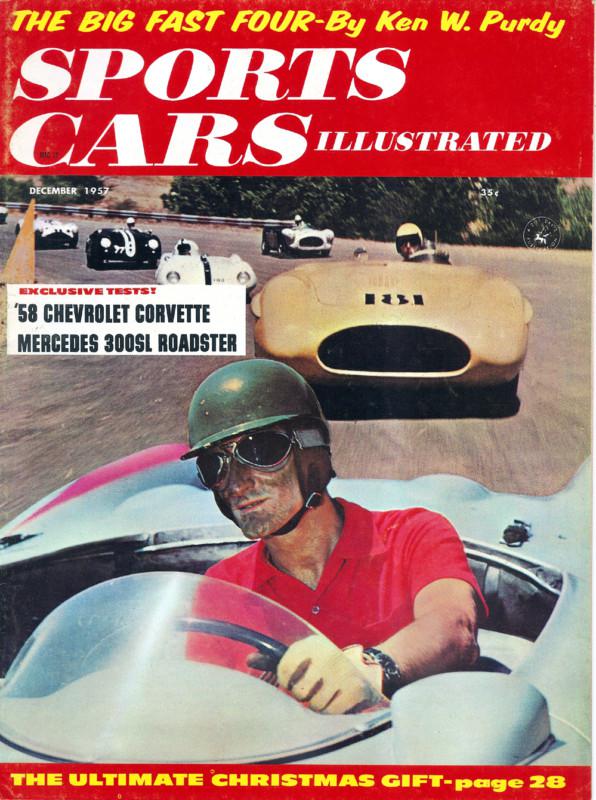 1957 sports cars ill mag dec 1958 corvette mercedes 300sl victress aston martin