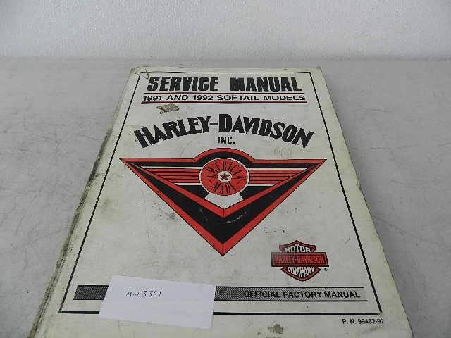 Oem used 91/92 harley softail service manual catalog 99482-92