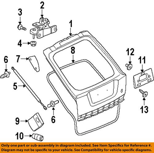 Land rover oem bhe790053 hatch lift support/lift support