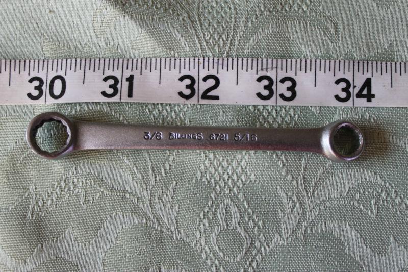 Billings 6721 vitalloy double offset 12pt box end wrench 3/8-5/16 made in usa