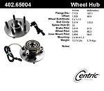 Centric parts 402.65004 front hub assembly