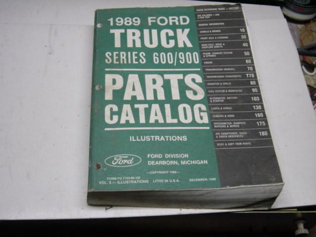 Used 1989 ford truck 600/900 illustration parts catalog vol. 3 