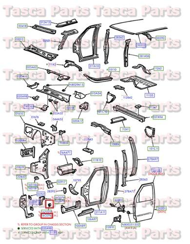 New oem rh front fender lower rear mounting bracket e150 e250 e350 econoline