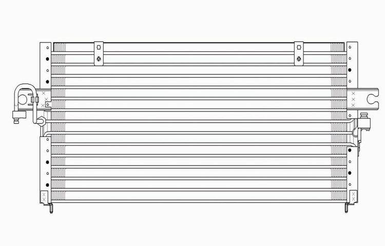 Replacement ac condenser serpentine type 98-99 nissan sentra 200sx 921108b800