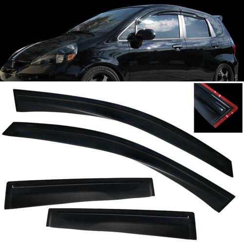 06 07 08 honda fit mug style window visor (honda) 4 pc