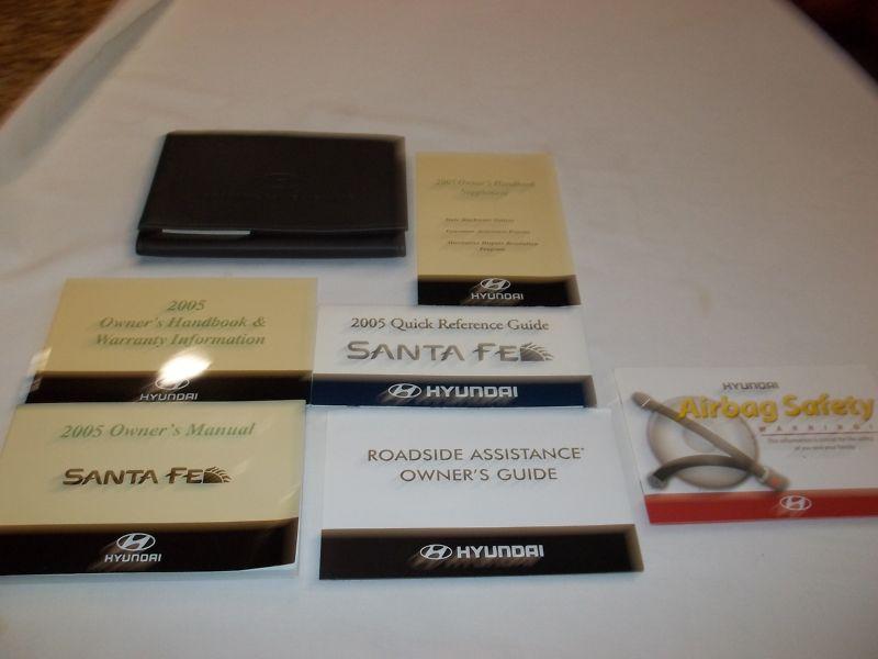 2005 hyundai santa fe owner manual 7/pc.set & black hyundia premium case. oem