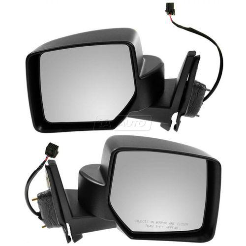 07-12 jeep patriot textured black power side mirrors pair set left lh & right rh