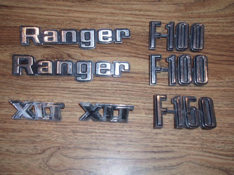 1970's ford ranger emblem lot  f-100 f-150 xlt fender badge