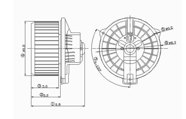 Replacement blower motor assembly 2000-2004 01 02 03 toyota avalon 8710307020