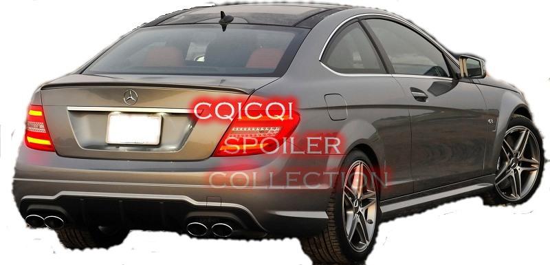 Unpainted mercedes benz 2011+ w204 c class coupe c204 amg type trunk spoiler ◎