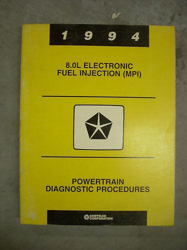 1994 dodge ram truck v10 8.0 diagnostic service shop repair book manual