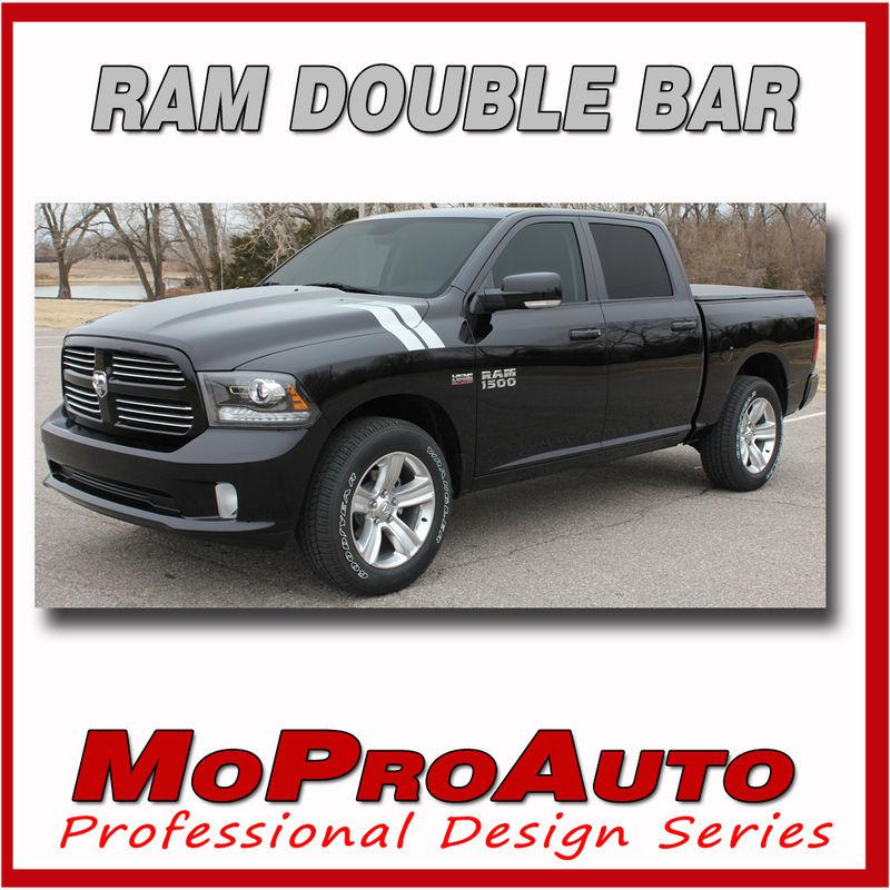 Dodge ram 2009 hood hash marks vinyl graphics decals - 3m pro vinyl stripes d15