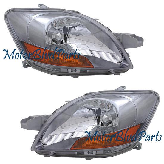 08-09 toyota yaris s sedan headlights headlamps lh + rh