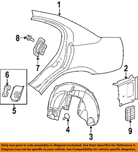 Dodge oem 5174352ag quarter panel