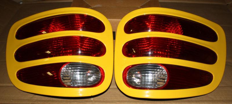 Original 00-03 ford f-150 flareside tail light lenses take-offs yellow!!! 