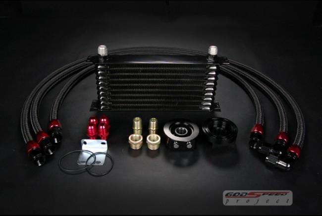 Godspeed universal 10 row oil cooler kit with oil filter relocation kit