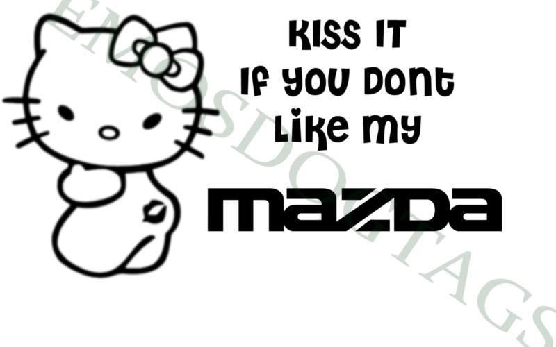 Mazda decal mazda sticker hello kitty mazda decal love my mazda decal