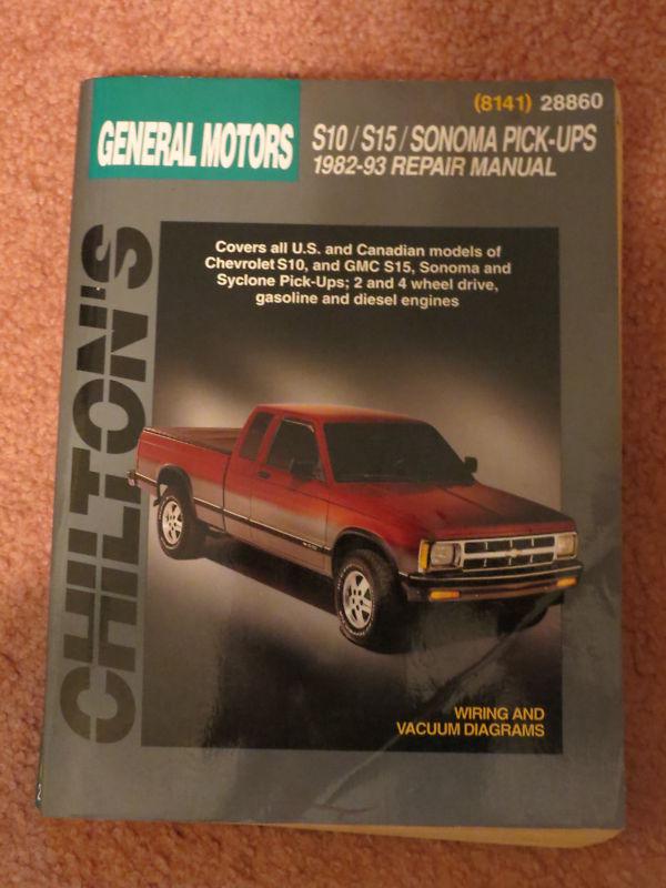 Buy Chiltons Auto Repair Manual 28860 General Motors S10s15sonoma